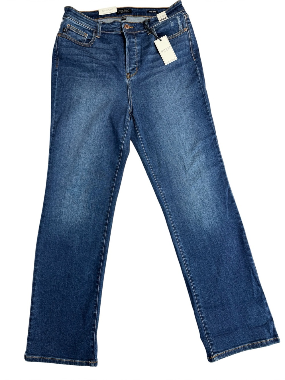 JUDY BLUE
HIGH RISE BUTTON FLY STRAIGHT JEANS  JB82556 Dad Jean NWT 15/32 - Picture 3 of 8